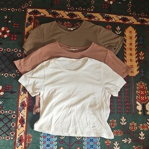 OZMA Lou Tee Trio in Natural, Terracotta and Coffee